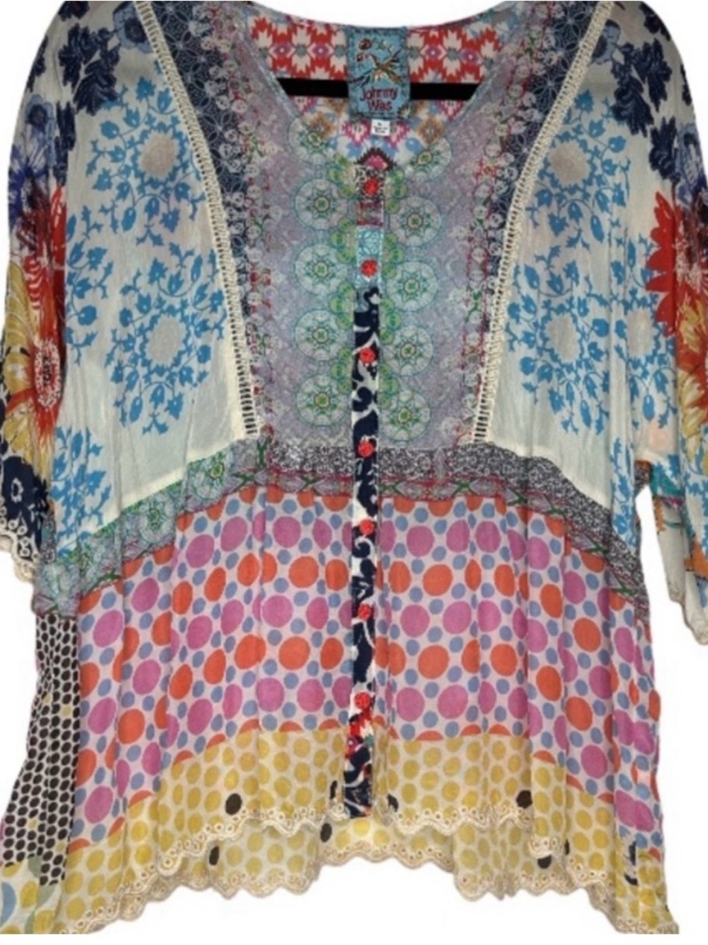 Johnny Was Beautiful Pizzo Blouse. - Picture 11 of 13